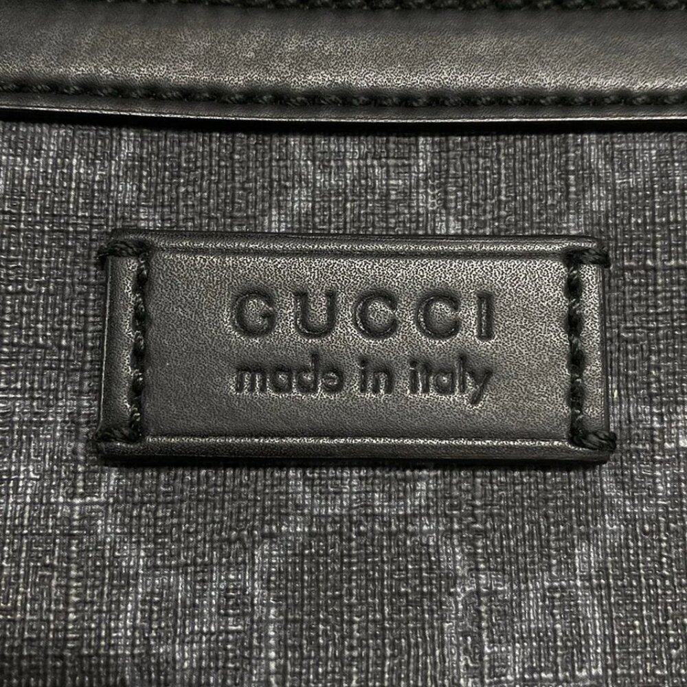 GUCCI GG Supreme Messenger Bag Black Gray Multi PVC Leather - 762-073125 - Picture 14 of 14